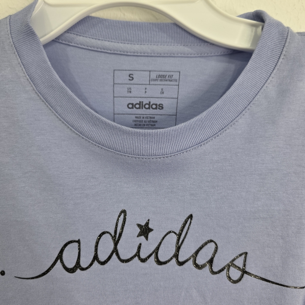 Adidas Light Purple Kids Long Sleeve Shirt - Picture 4 of 6